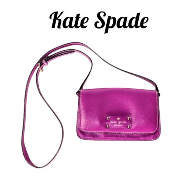 Kate Spade Wellesley Small Fynn Leather Crossbody, Baja Rose (+COA) - Picture 1 of 16